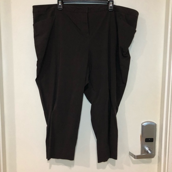Lane Bryant Brown Capri Dress Pants Size 28 - Picture 1 of 8